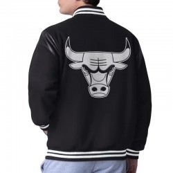 Chicago Bulls Clutch Hitter Black Varsity Jacket Chicago Bulls Clutch Hitter Black Varsity Jacket