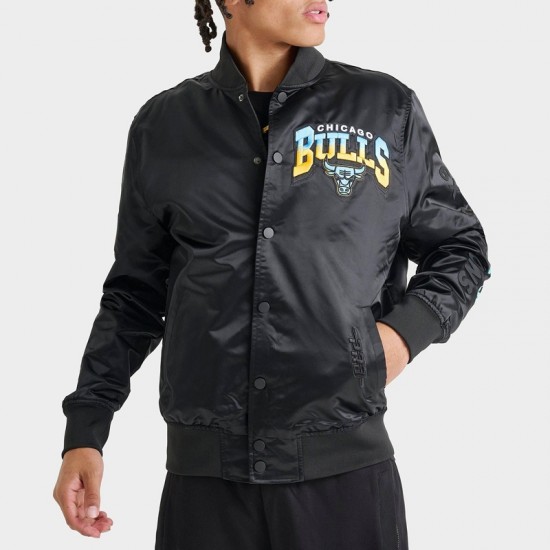 Chicago Bulls Gamma 6-Time Champs Black Satin Jacket