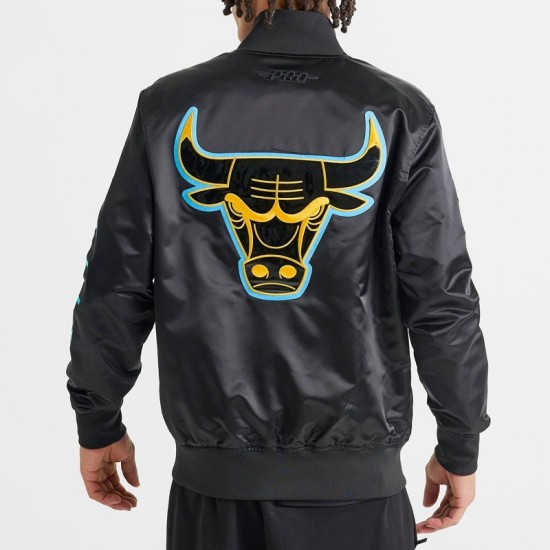 Chicago Bulls Gamma 6-Time Champs Black Satin Jacket