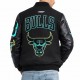 Chicago Bulls Gamma Blue Letterman Jacket Chicago Bulls Gamma Blue Varsity Jacket – Wool/Leather Full-Zip