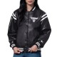 Chicago Bulls High Heat Vegan Black Varsity Leather Jacket Chicago Bulls High Heat Vegan Black Varsity Leather Jacket