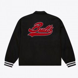 Chicago Bulls Oversweep Black Varsity Wool Jacket Chicago Bulls Oversweep Black Varsity Wool Jacket
