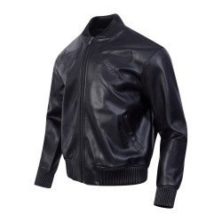 Chicago Bulls Washed Vanguard Men's Leather Varsity Jacket