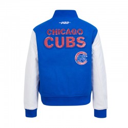 Chicago Cubs Game Day Classics Royal Varsity Wool/Leather Jacket