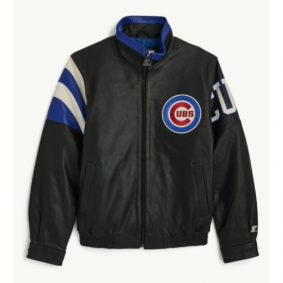 Chicago Cubs Retro Full Zip Leather Jacket Chicago Cubs Retro Full Zip Leather Jacket