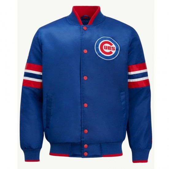 Chicago Cubs Scout I Royal Satin Jacket Chicago Cubs Scout I Royal Satin Jacket