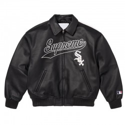 Shop Chicago White Sox Full-Zip Leather Varsity Jacket 