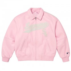 Shop Chicago White Sox Full-Zip Leather Varsity Jacket Shop Chicago White Sox Full-Zip Leather Varsity Jacket