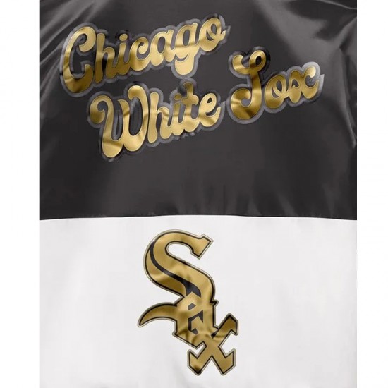 Chicago White Sox Ty Mopkins Black and White Satin Jacket