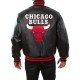 Men's Chicago Bulls Black Leather Jacket