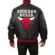 Men's Chicago Bulls Black Leather Jacket