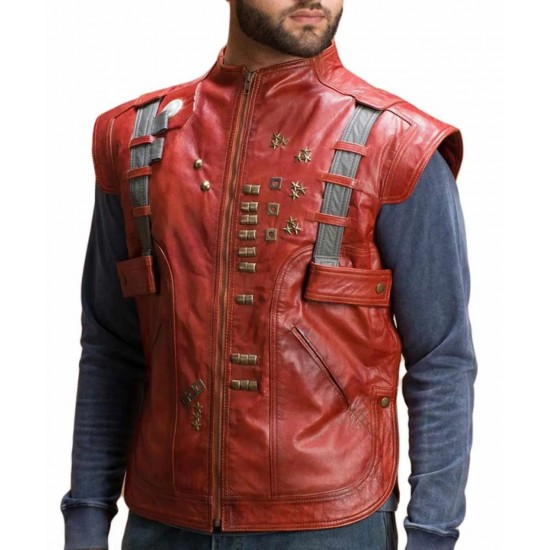 Chris Pratt Guardians of The Galaxy Genuine Leather Vest Chris Pratt Guardians of The Galaxy Genuine Leather Vest