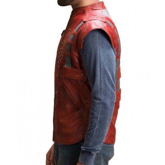 Chris Pratt Guardians of The Galaxy Genuine Leather Vest Chris Pratt Guardians of The Galaxy Genuine Leather Vest