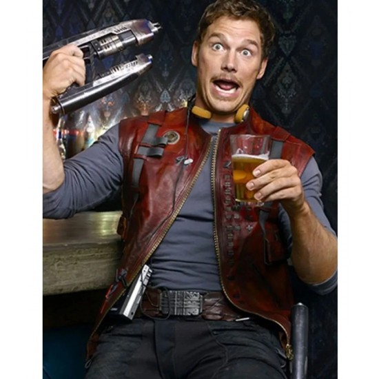 Chris Pratt Guardians of The Galaxy Genuine Leather Vest Chris Pratt Guardians of The Galaxy Genuine Leather Vest