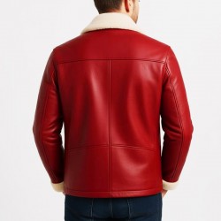 Christmas Shearling Red Leather Jacket Christmas Shearling Red Leather Jacket