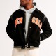 Cincinnati Bengals Black Varsity Bomber Wool Jacket Cincinnati Bengals Black Varsity Bomber Wool Jacket