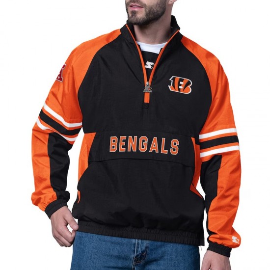 Cincinnati Bengals Prospect Black Half-Zip Pullover Jacket