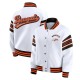 Cincinnati Bengals Snap Front White Fleece Jacket