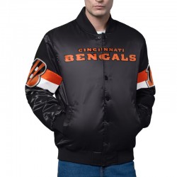 Cincinnati Bengals Triple Option Varsity Satin Jacket