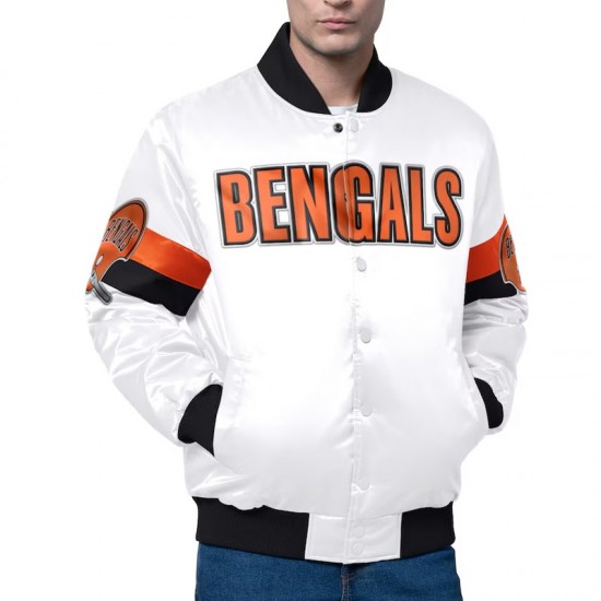 Cincinnati Bengals Triple Option Varsity Satin Jacket