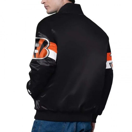 Cincinnati Bengals Triple Option Varsity Satin Jacket