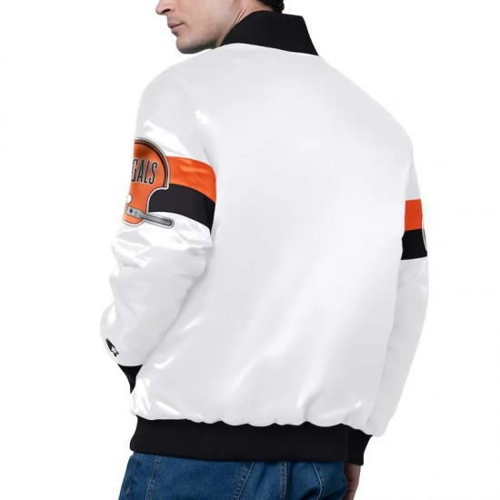 Cincinnati Bengals Triple Option Varsity Satin Jacket