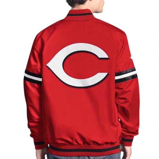 Cincinnati Reds Varsity Scout Satin Jacket Cincinnati Reds Varsity Scout Satin Jacket