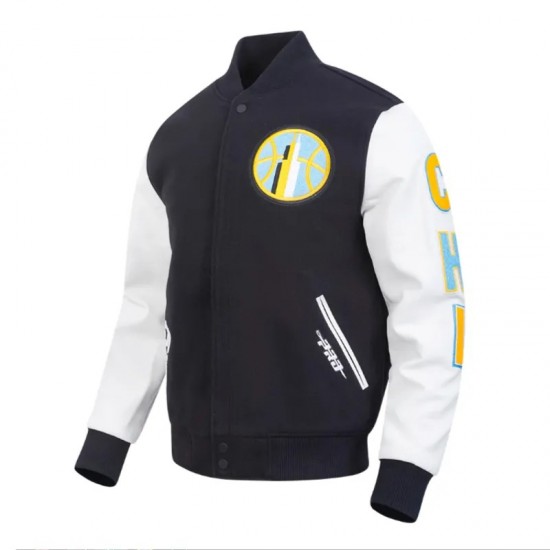 Classic Chenille Chicago Sky Varsity Jacket
