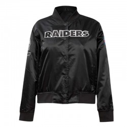 Classic Las Vegas Raiders Black Satin Jacket Classic Las Vegas Raiders Black Satin Jacket