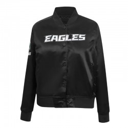 Classic Philadelphia Eagles Black Satin Jacket Classic Philadelphia Eagles Black Satin Jacket