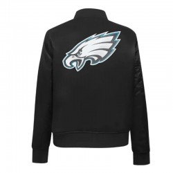 Classic Philadelphia Eagles Black Satin Jacket Classic Philadelphia Eagles Black Satin Jacket