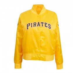 Classic Pittsburgh Pirates Yellow Satin Jacket Classic Pittsburgh Pirates Yellow Satin Jacket