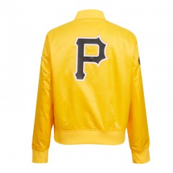 Classic Pittsburgh Pirates Yellow Satin Jacket Classic Pittsburgh Pirates Yellow Satin Jacket