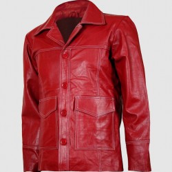 Classic Red Leather Coat Classic Red Leather Coat