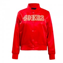 Classic San Francisco 49ers Red Satin Jacket
