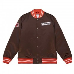 Cleveland Browns Brown Heavyweight Satin Jacket