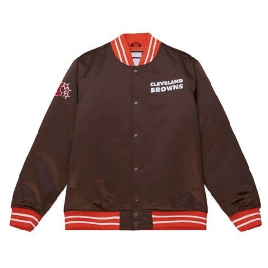 Cleveland Browns Brown Heavyweight Satin Jacket