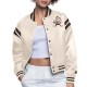 Cleveland Browns Full Count Full-Snap Satin Cream Jacket Cleveland Browns Full Count Full-Snap Satin Cream Jacket