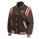 Cleveland Browns Lightweight Brown Varsity Satin Jacket