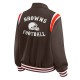 Cleveland Browns Lightweight Brown Varsity Satin Jacket