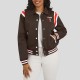 Cleveland Browns Lightweight Brown Varsity Satin Jacket