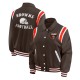 Cleveland Browns Lightweight Brown Varsity Satin Jacket