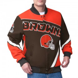 Cleveland Browns Maximum Racing Brown Jacket
