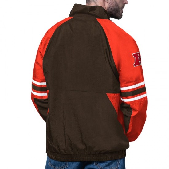 Cleveland Browns Prospect Brown  Jacket - Half-Zip Pullover