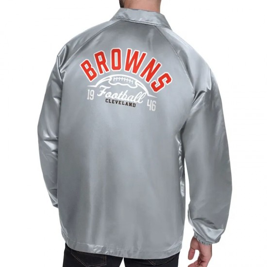 Cleveland Browns Retro Logo Coaches Jacket Cleveland Browns Retro Logo Coaches Jacket