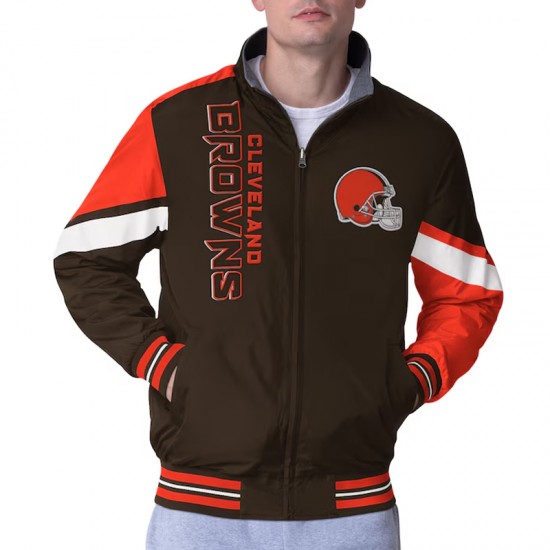 Cleveland Browns Strong Arm Brown Full-Zip Jacket Cleveland Browns Strong Arm Brown Full-Zip Jacket