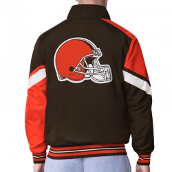 Cleveland Browns Strong Arm Brown Full-Zip Jacket Cleveland Browns Strong Arm Brown Full-Zip Jacket