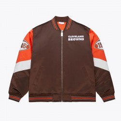 Cleveland Browns Throw It Back Heavyweight Satin Jacket