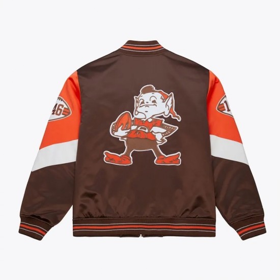 Cleveland Browns Throw It Back Heavyweight Satin Jacket