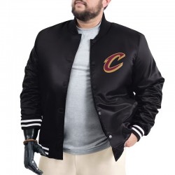 Cleveland Cavaliers Adaptive Bold Logo Varsity Satin Jacket